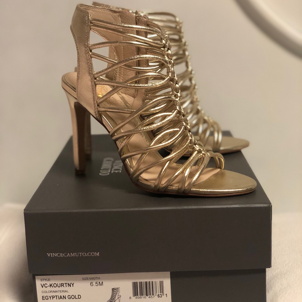 Gold Vince Camuto heels